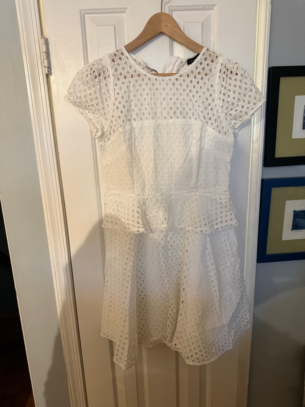 Banana Republic White Eyelet Peplum Dress for Girls